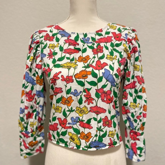 ZARA Flower Pattern Top - Picture 2 of 8
